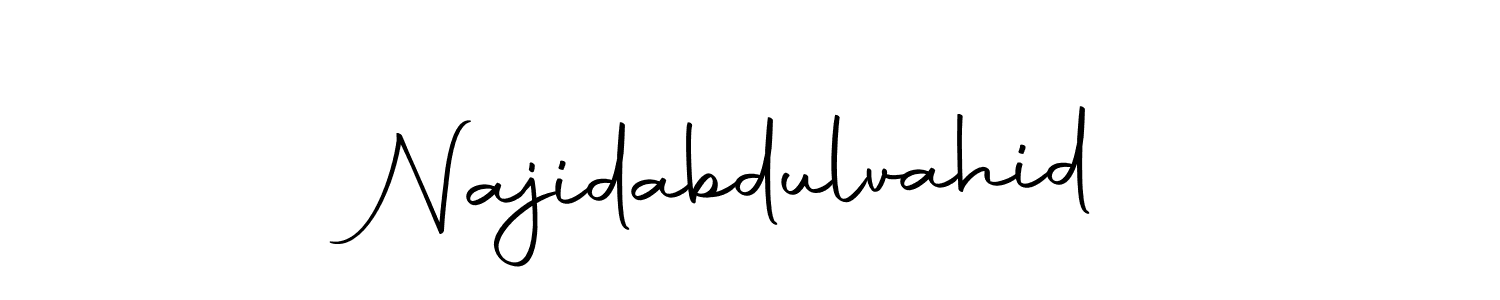 Use a signature maker to create a handwritten signature online. With this signature software, you can design (Autography-DOLnW) your own signature for name Najidabdulvahid. Najidabdulvahid signature style 10 images and pictures png