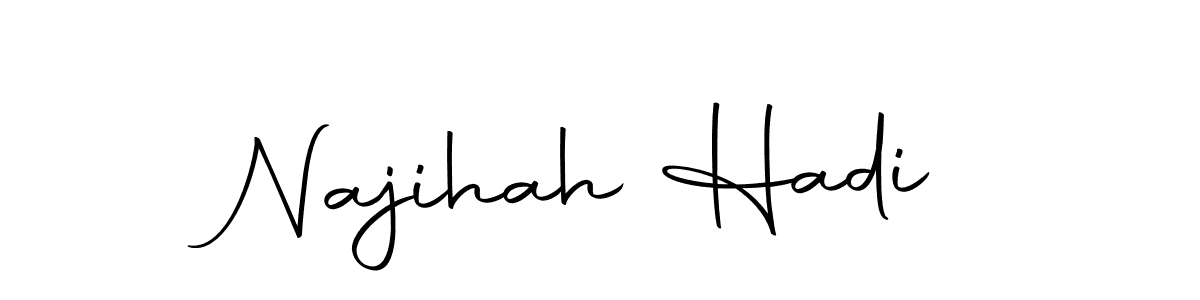 Also we have Najihah Hadi name is the best signature style. Create professional handwritten signature collection using Autography-DOLnW autograph style. Najihah Hadi signature style 10 images and pictures png