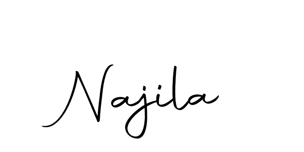 Make a beautiful signature design for name Najila. With this signature (Autography-DOLnW) style, you can create a handwritten signature for free. Najila signature style 10 images and pictures png
