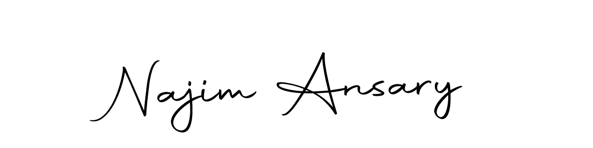 How to make Najim Ansary name signature. Use Autography-DOLnW style for creating short signs online. This is the latest handwritten sign. Najim Ansary signature style 10 images and pictures png
