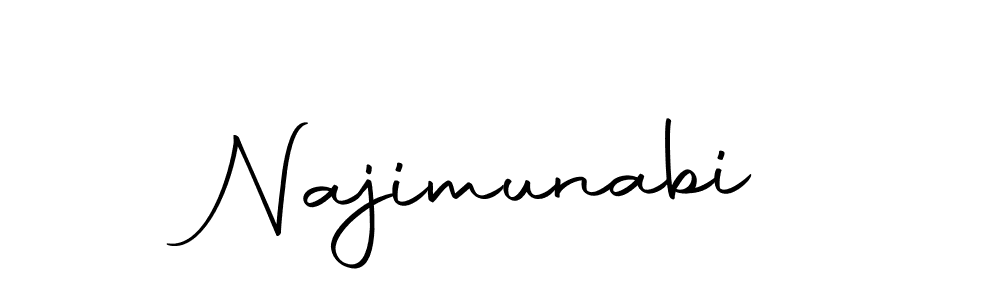 Use a signature maker to create a handwritten signature online. With this signature software, you can design (Autography-DOLnW) your own signature for name Najimunabi. Najimunabi signature style 10 images and pictures png
