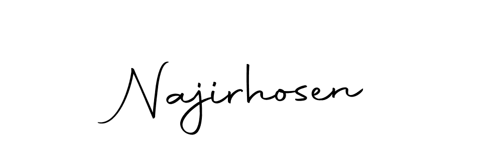 You can use this online signature creator to create a handwritten signature for the name Najirhosen. This is the best online autograph maker. Najirhosen signature style 10 images and pictures png