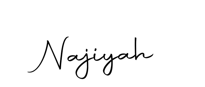 Make a beautiful signature design for name Najiyah. Use this online signature maker to create a handwritten signature for free. Najiyah signature style 10 images and pictures png