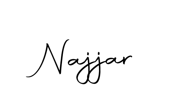 How to make Najjar name signature. Use Autography-DOLnW style for creating short signs online. This is the latest handwritten sign. Najjar signature style 10 images and pictures png