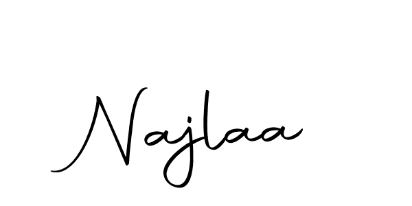 Use a signature maker to create a handwritten signature online. With this signature software, you can design (Autography-DOLnW) your own signature for name Najlaa. Najlaa signature style 10 images and pictures png