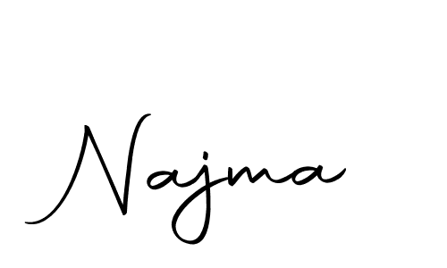 Najma stylish signature style. Best Handwritten Sign (Autography-DOLnW) for my name. Handwritten Signature Collection Ideas for my name Najma. Najma signature style 10 images and pictures png