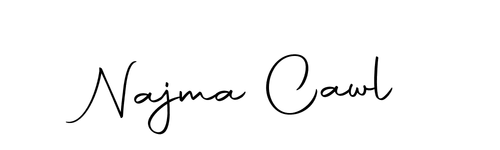Make a beautiful signature design for name Najma Cawl. Use this online signature maker to create a handwritten signature for free. Najma Cawl signature style 10 images and pictures png