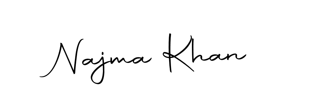 Also we have Najma Khan name is the best signature style. Create professional handwritten signature collection using Autography-DOLnW autograph style. Najma Khan signature style 10 images and pictures png