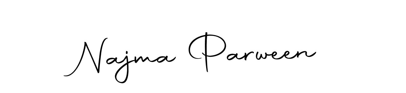 How to make Najma Parween name signature. Use Autography-DOLnW style for creating short signs online. This is the latest handwritten sign. Najma Parween signature style 10 images and pictures png