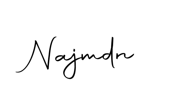 How to make Najmdn name signature. Use Autography-DOLnW style for creating short signs online. This is the latest handwritten sign. Najmdn signature style 10 images and pictures png