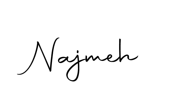 You should practise on your own different ways (Autography-DOLnW) to write your name (Najmeh) in signature. don't let someone else do it for you. Najmeh signature style 10 images and pictures png