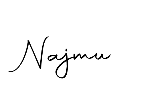 Design your own signature with our free online signature maker. With this signature software, you can create a handwritten (Autography-DOLnW) signature for name Najmu. Najmu signature style 10 images and pictures png