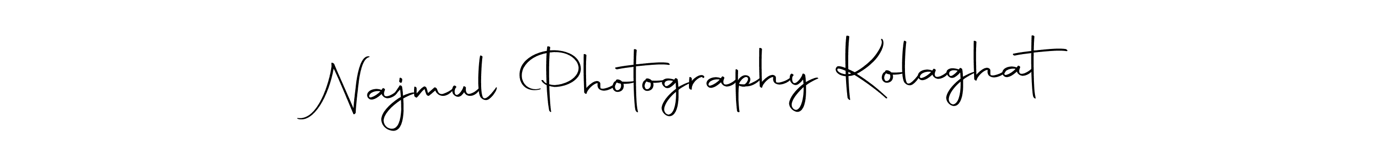 How to make Najmul Photography Kolaghat name signature. Use Autography-DOLnW style for creating short signs online. This is the latest handwritten sign. Najmul Photography Kolaghat signature style 10 images and pictures png