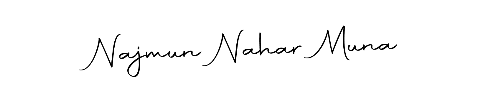 How to make Najmun Nahar Muna signature? Autography-DOLnW is a professional autograph style. Create handwritten signature for Najmun Nahar Muna name. Najmun Nahar Muna signature style 10 images and pictures png