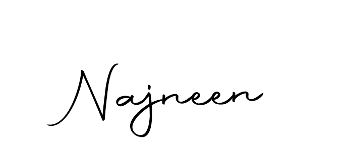 Create a beautiful signature design for name Najneen. With this signature (Autography-DOLnW) fonts, you can make a handwritten signature for free. Najneen signature style 10 images and pictures png