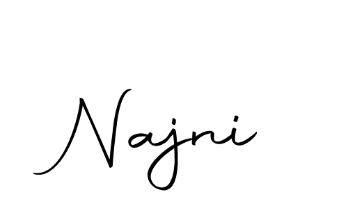 Use a signature maker to create a handwritten signature online. With this signature software, you can design (Autography-DOLnW) your own signature for name Najni. Najni signature style 10 images and pictures png