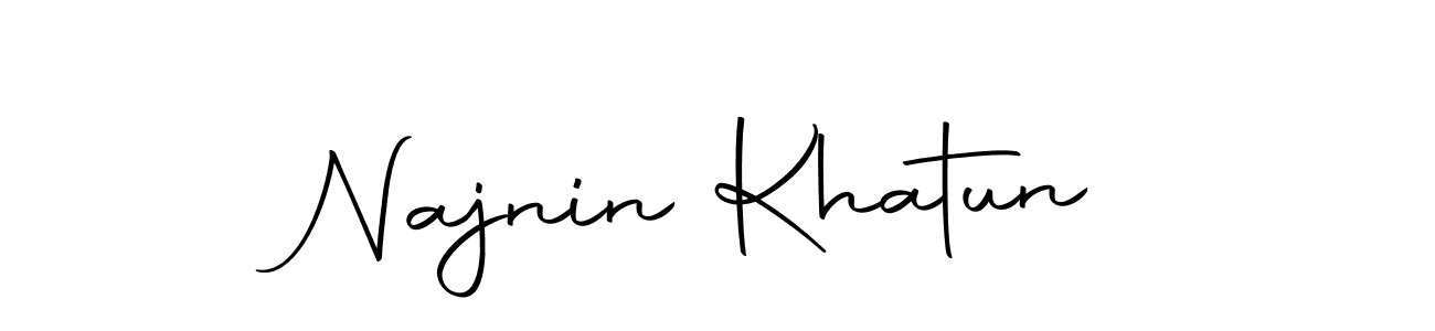 Use a signature maker to create a handwritten signature online. With this signature software, you can design (Autography-DOLnW) your own signature for name Najnin Khatun. Najnin Khatun signature style 10 images and pictures png