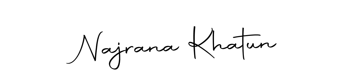 Make a beautiful signature design for name Najrana Khatun. With this signature (Autography-DOLnW) style, you can create a handwritten signature for free. Najrana Khatun signature style 10 images and pictures png