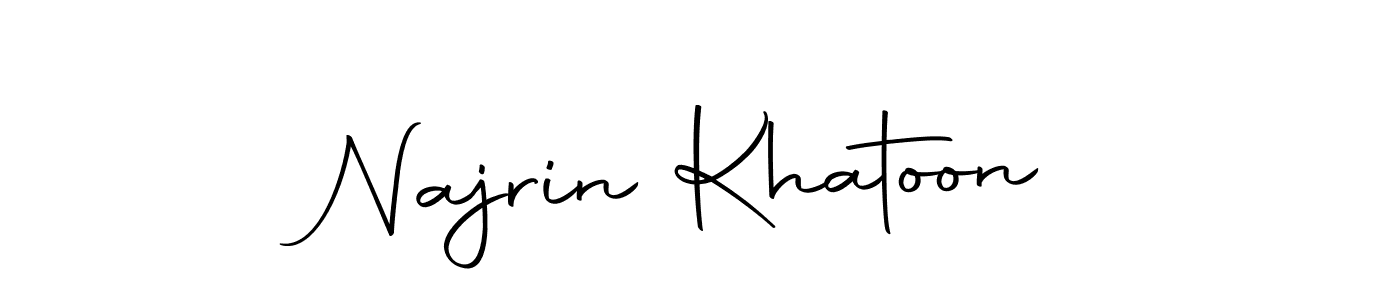 Design your own signature with our free online signature maker. With this signature software, you can create a handwritten (Autography-DOLnW) signature for name Najrin Khatoon. Najrin Khatoon signature style 10 images and pictures png