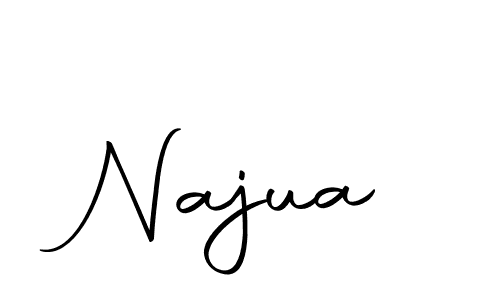 You should practise on your own different ways (Autography-DOLnW) to write your name (Najua) in signature. don't let someone else do it for you. Najua signature style 10 images and pictures png