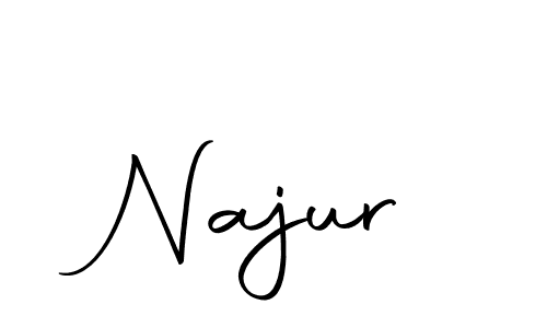 How to make Najur name signature. Use Autography-DOLnW style for creating short signs online. This is the latest handwritten sign. Najur signature style 10 images and pictures png