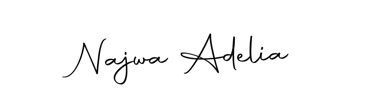 Design your own signature with our free online signature maker. With this signature software, you can create a handwritten (Autography-DOLnW) signature for name Najwa Adelia. Najwa Adelia signature style 10 images and pictures png