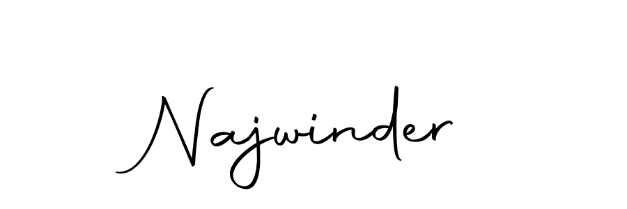 Design your own signature with our free online signature maker. With this signature software, you can create a handwritten (Autography-DOLnW) signature for name Najwinder. Najwinder signature style 10 images and pictures png