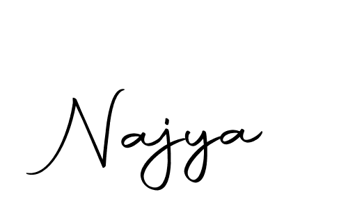 How to make Najya name signature. Use Autography-DOLnW style for creating short signs online. This is the latest handwritten sign. Najya signature style 10 images and pictures png