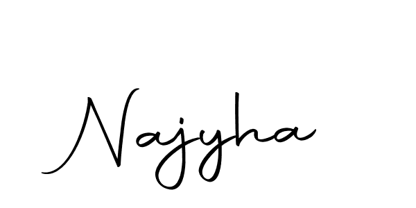 Najyha stylish signature style. Best Handwritten Sign (Autography-DOLnW) for my name. Handwritten Signature Collection Ideas for my name Najyha. Najyha signature style 10 images and pictures png