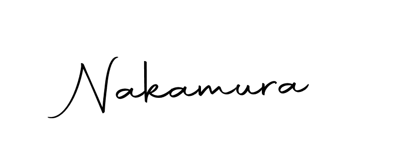 Design your own signature with our free online signature maker. With this signature software, you can create a handwritten (Autography-DOLnW) signature for name Nakamura. Nakamura signature style 10 images and pictures png