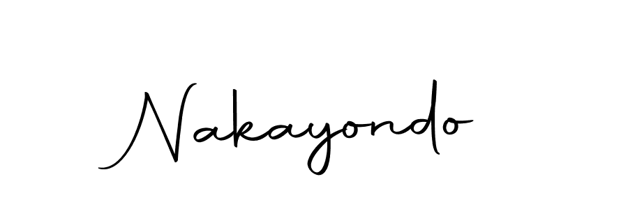 Design your own signature with our free online signature maker. With this signature software, you can create a handwritten (Autography-DOLnW) signature for name Nakayondo. Nakayondo signature style 10 images and pictures png
