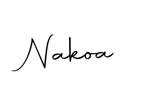 Make a beautiful signature design for name Nakoa. With this signature (Autography-DOLnW) style, you can create a handwritten signature for free. Nakoa signature style 10 images and pictures png