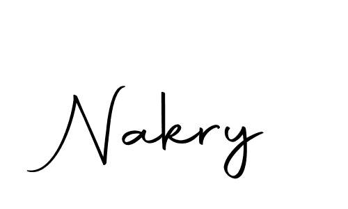 Use a signature maker to create a handwritten signature online. With this signature software, you can design (Autography-DOLnW) your own signature for name Nakry. Nakry signature style 10 images and pictures png