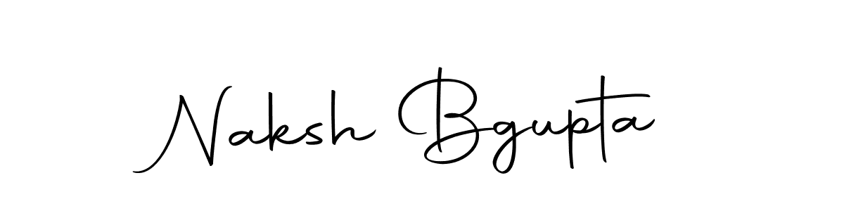 How to make Naksh Bgupta name signature. Use Autography-DOLnW style for creating short signs online. This is the latest handwritten sign. Naksh Bgupta signature style 10 images and pictures png