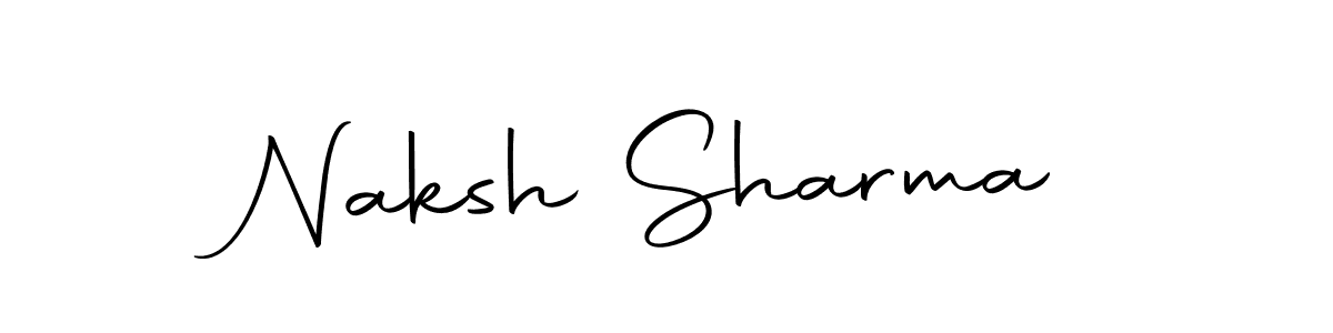 Similarly Autography-DOLnW is the best handwritten signature design. Signature creator online .You can use it as an online autograph creator for name Naksh Sharma. Naksh Sharma signature style 10 images and pictures png