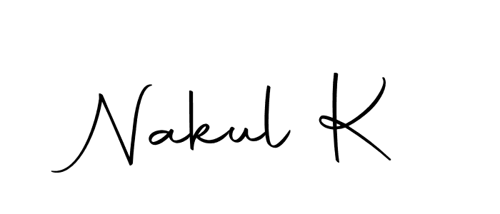 It looks lik you need a new signature style for name Nakul K. Design unique handwritten (Autography-DOLnW) signature with our free signature maker in just a few clicks. Nakul K signature style 10 images and pictures png