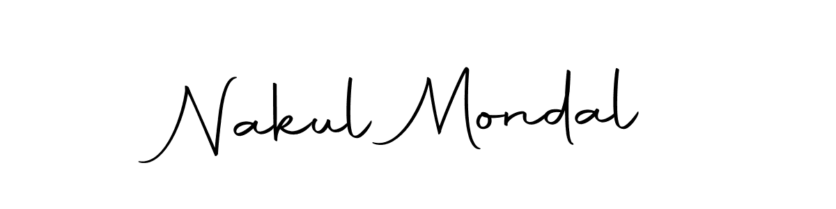How to make Nakul Mondal name signature. Use Autography-DOLnW style for creating short signs online. This is the latest handwritten sign. Nakul Mondal signature style 10 images and pictures png