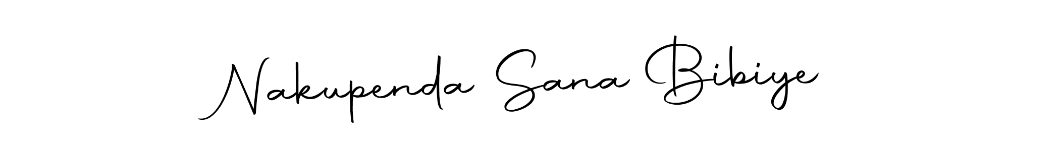 How to make Nakupenda Sana Bibiye name signature. Use Autography-DOLnW style for creating short signs online. This is the latest handwritten sign. Nakupenda Sana Bibiye signature style 10 images and pictures png