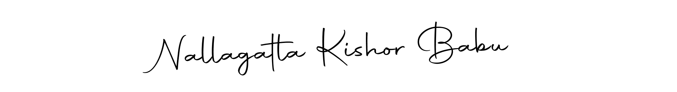 The best way (Autography-DOLnW) to make a short signature is to pick only two or three words in your name. The name Nallagatla Kishor Babu include a total of six letters. For converting this name. Nallagatla Kishor Babu signature style 10 images and pictures png