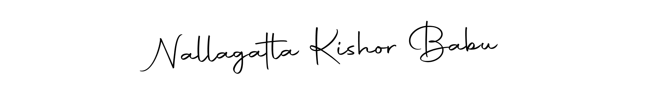 The best way (Autography-DOLnW) to make a short signature is to pick only two or three words in your name. The name Nallagatla Kishor Babu include a total of six letters. For converting this name. Nallagatla Kishor Babu signature style 10 images and pictures png