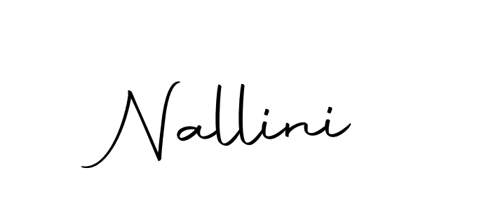 Design your own signature with our free online signature maker. With this signature software, you can create a handwritten (Autography-DOLnW) signature for name Nallini. Nallini signature style 10 images and pictures png