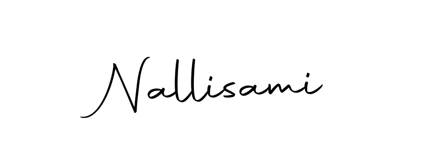 Use a signature maker to create a handwritten signature online. With this signature software, you can design (Autography-DOLnW) your own signature for name Nallisami. Nallisami signature style 10 images and pictures png