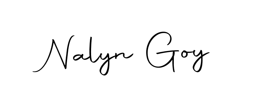 How to make Nalyn Goy name signature. Use Autography-DOLnW style for creating short signs online. This is the latest handwritten sign. Nalyn Goy signature style 10 images and pictures png