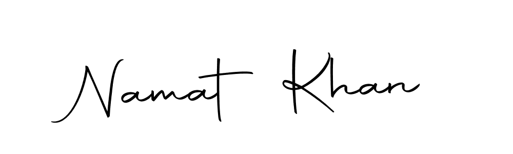 Create a beautiful signature design for name Namat Khan. With this signature (Autography-DOLnW) fonts, you can make a handwritten signature for free. Namat Khan signature style 10 images and pictures png