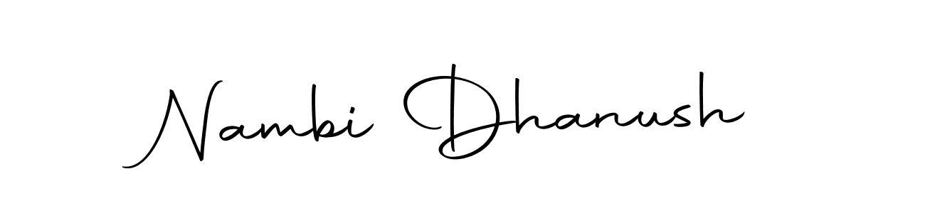 Also we have Nambi Dhanush name is the best signature style. Create professional handwritten signature collection using Autography-DOLnW autograph style. Nambi Dhanush signature style 10 images and pictures png