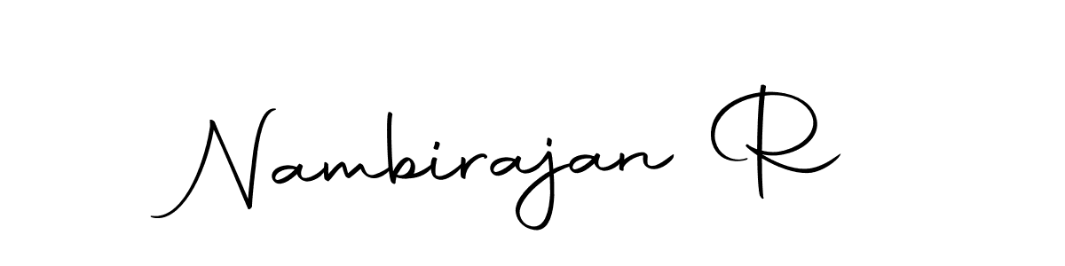 Create a beautiful signature design for name Nambirajan R. With this signature (Autography-DOLnW) fonts, you can make a handwritten signature for free. Nambirajan R signature style 10 images and pictures png
