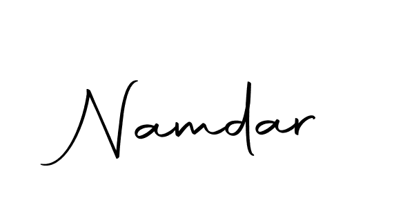 Design your own signature with our free online signature maker. With this signature software, you can create a handwritten (Autography-DOLnW) signature for name Namdar. Namdar signature style 10 images and pictures png