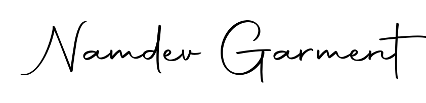 Create your official email sign-off with Namdev Garment name in Autography-DOLnW style. Crisp, clean, and perfectly legible across all screens. Namdev Garment signature style 10 images and pictures png