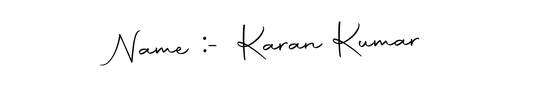 How to make Name :- Karan Kumar name signature. Use Autography-DOLnW style for creating short signs online. This is the latest handwritten sign. Name :- Karan Kumar signature style 10 images and pictures png