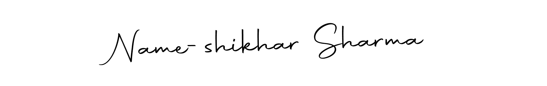 Create a beautiful signature design for name Name-shikhar Sharma. With this signature (Autography-DOLnW) fonts, you can make a handwritten signature for free. Name-shikhar Sharma signature style 10 images and pictures png